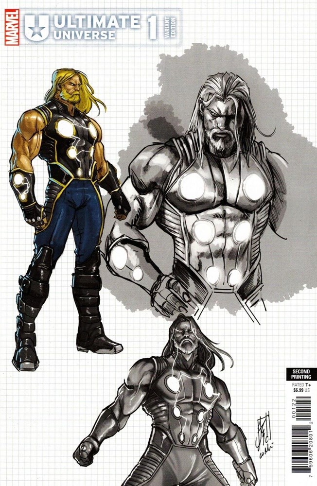 (Marvel) Cover for ULTIMATE UNIVERSE #1 Stefano Caselli Design Incentive 2nd  Printing Variant